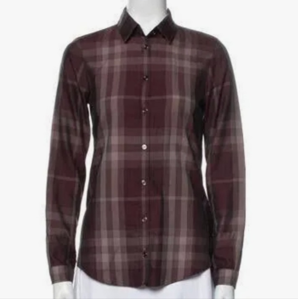 Burberry Brit Women's  Button Down Plaid Size S